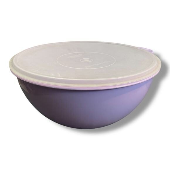 Tupperware 32 Cup Thatsa Mixing Bowl Large Vintage 2539B 224 Lavender Purple - Picture 6 of 7
